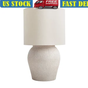 21 Inch Raw Sand Table Lamp