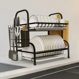 Space-Saving with Utensil Holder Drainboard