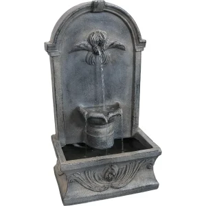 Outdoor French-Inspired Flat Back Water Fountain