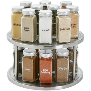2 Tier  Turntable Organizer - Spice Rack Carousel